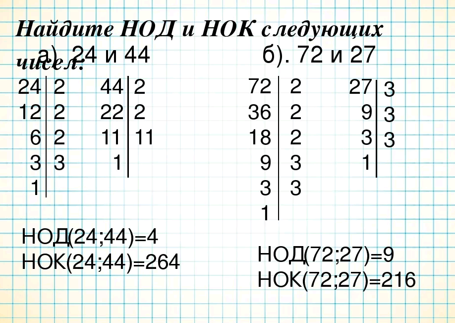 Нод нок математика 5
