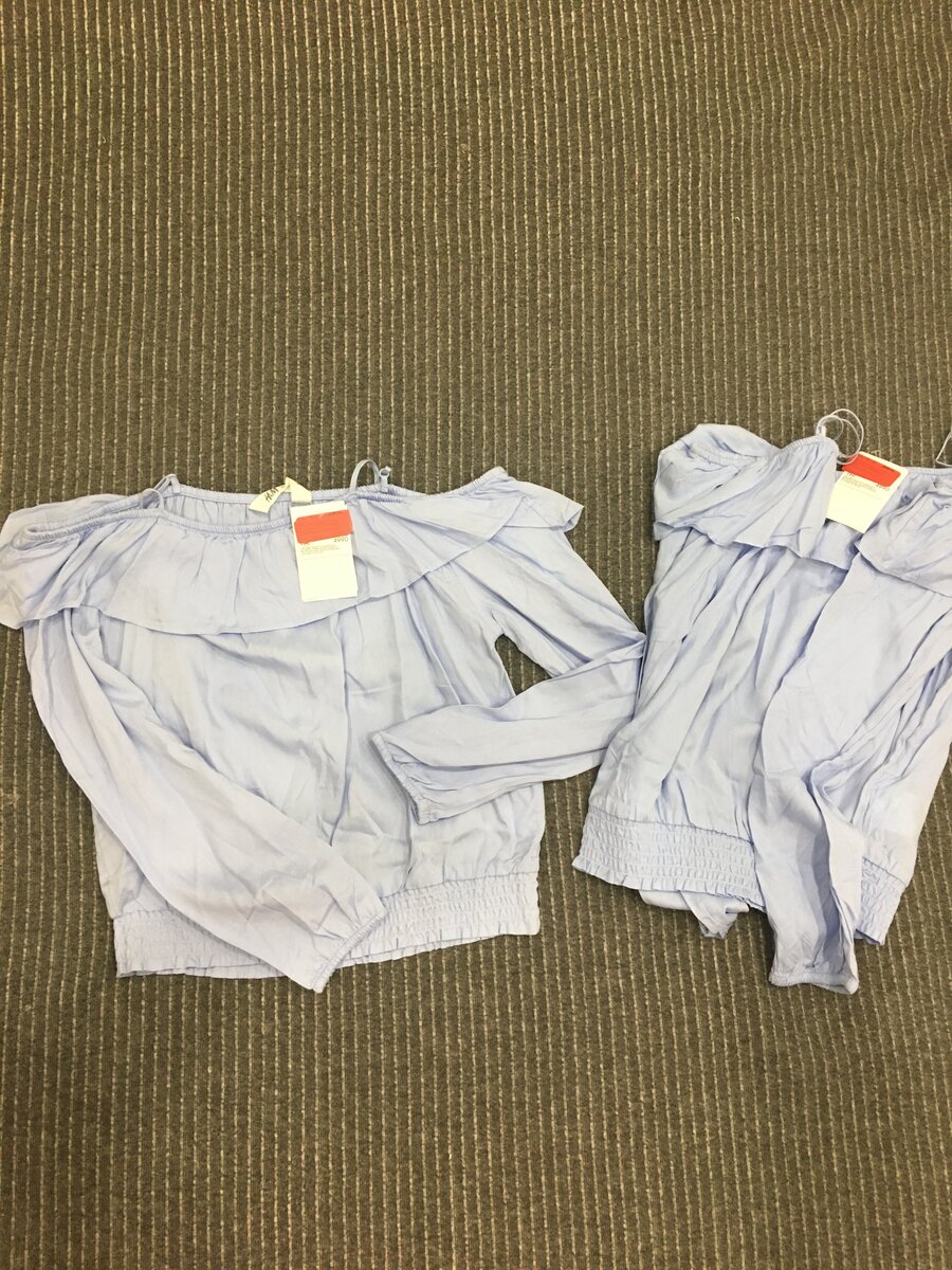 Нежно голубая кофта