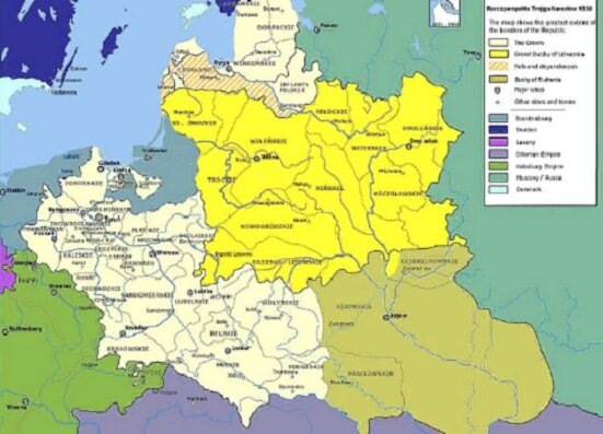 Речь Посполитая в 1680 году(Википедия).