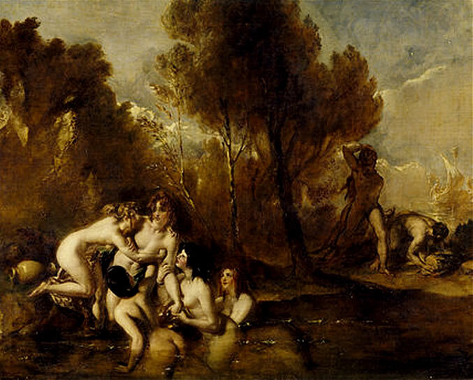 Юный Гилас и водные нимфы. Уильям Этти. 1833 г. 