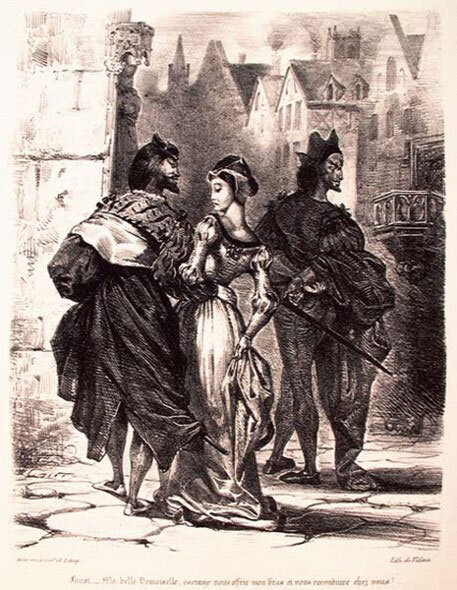 Эжен Делакруа Фауст, соблазняющий Маргариту, 1827—1828.