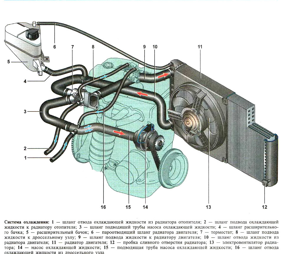 Схема охлаждения гранта 8 клапанов. Система охлаждения двигателя ВАЗ 1118 Калина. Система охлаждения Приора 16 кл.