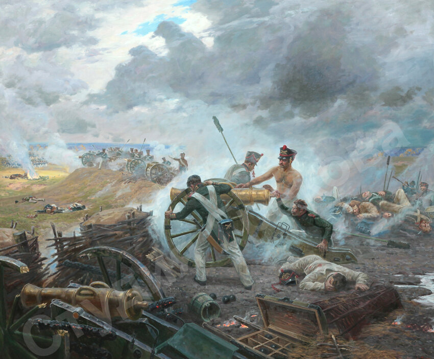 Артиллеристы на батарее Раевского. Источник: wikipedia.org