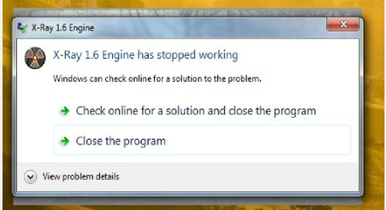 Всем знакомая проблема движка из STALKER
