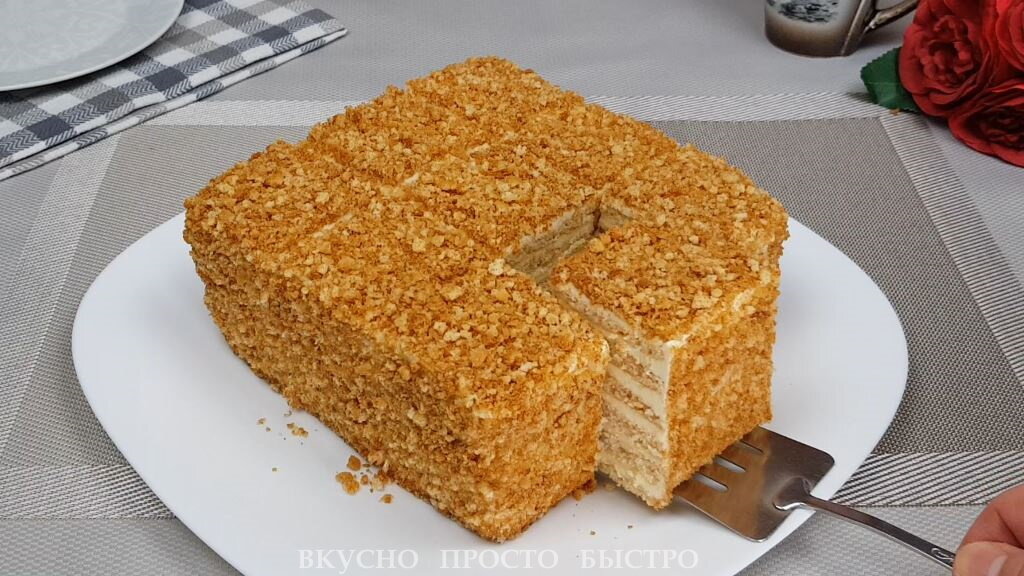 Домашний торт Медовик - рецепт с фото