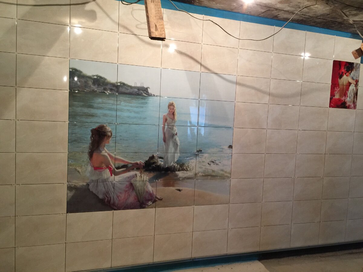 фото автора  #плитка для ванной  #декор интерьера  #печать на плитке 