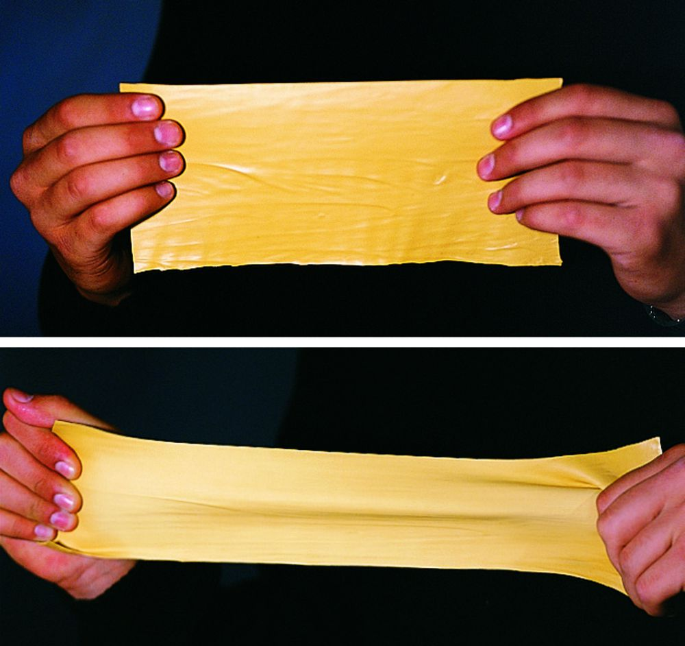 Эластичное покрытие прекрасно растягивается