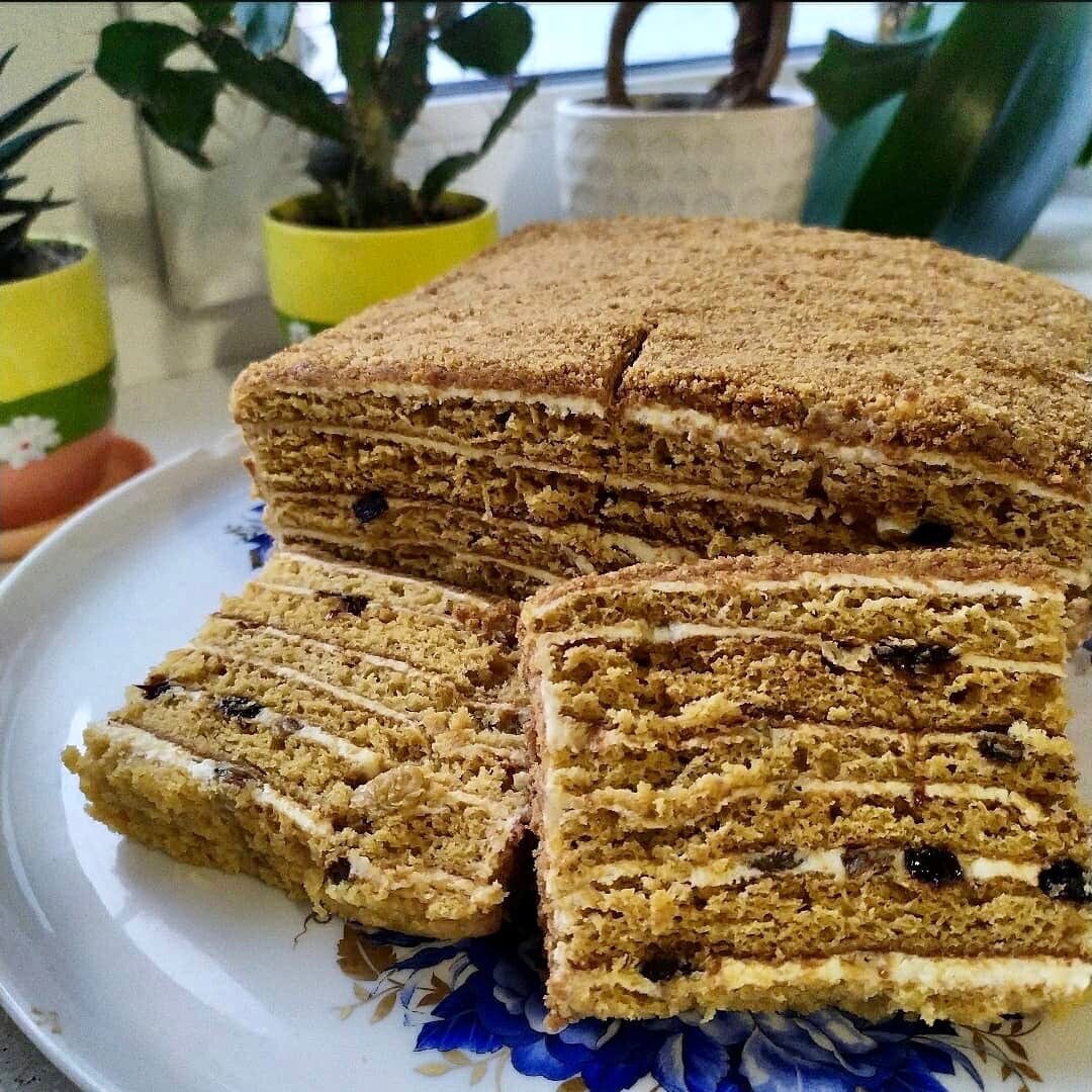 Медовик без масла