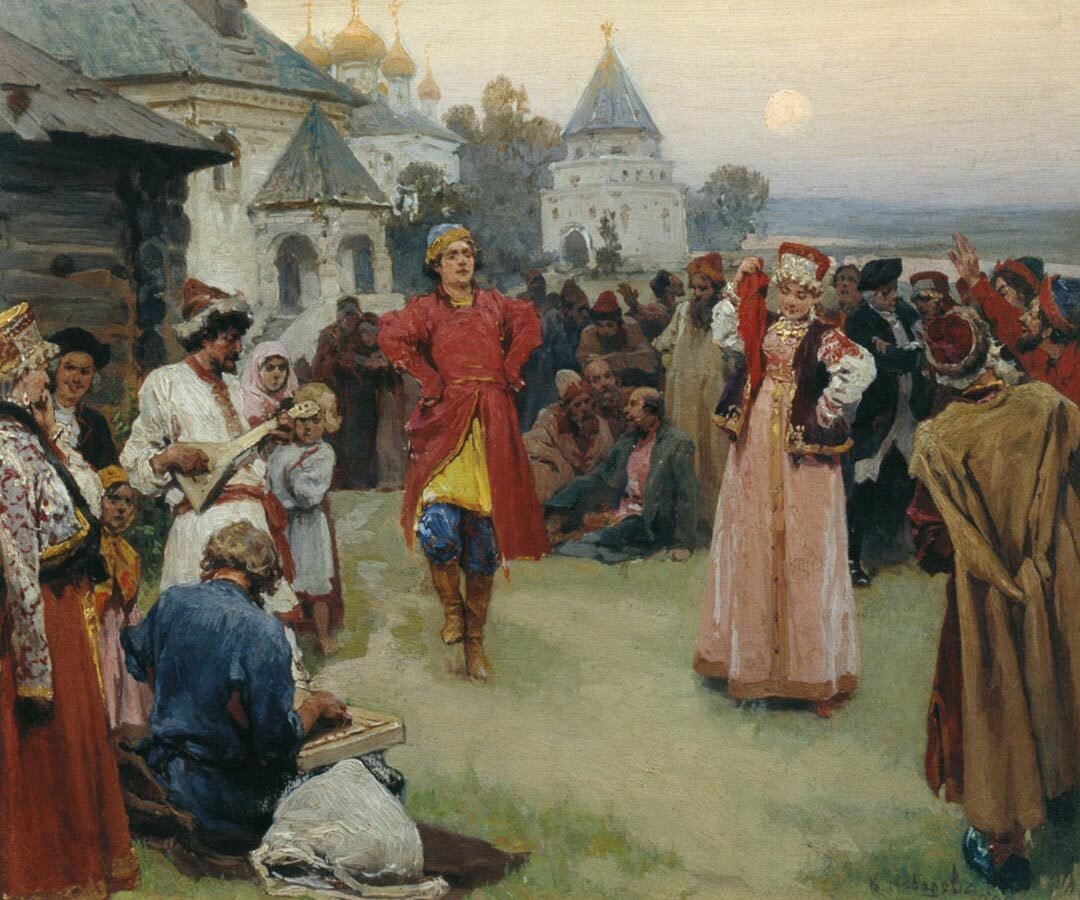 Картина русского художника К.В. Лебедева "Пляска"