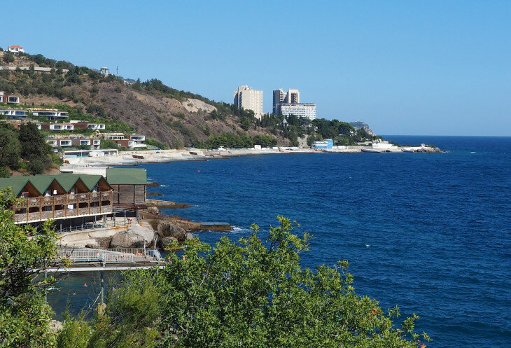 Пляжи в районе Алупки