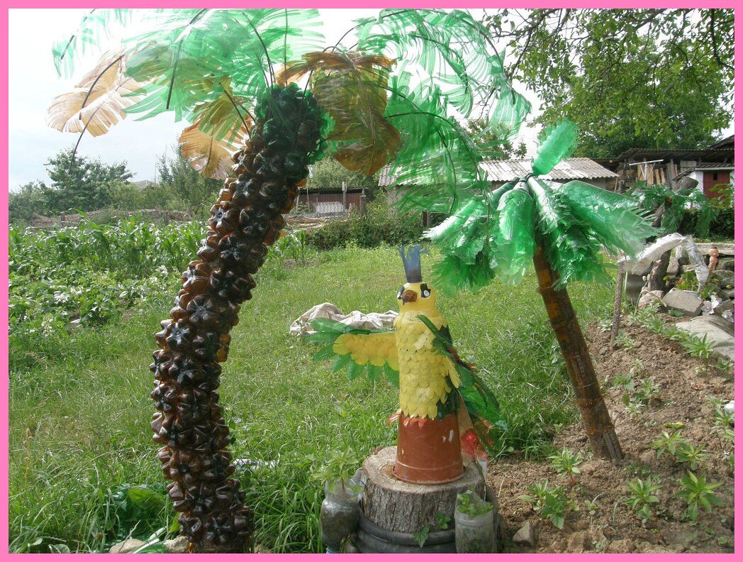 Пальма из пластиковых бутылок 🍀 своими руками пошагово для начинающих, фото