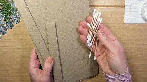 Картон и ушные палочки, 2 Идеи панно своими руками ❤️ 2 DIY cardboard craft idea Wall Decoration