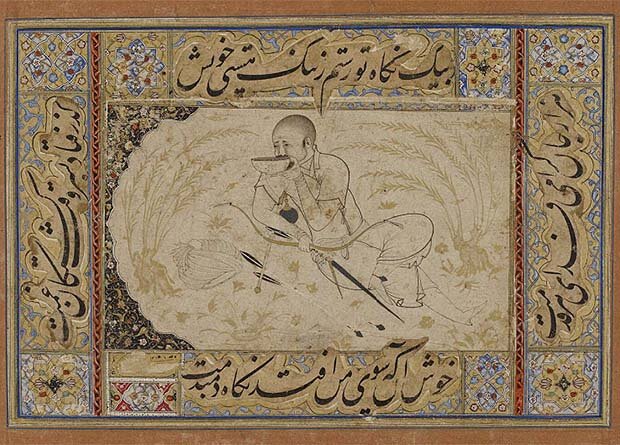 Изображение ильхана Хулагу на рисунке XVI века из Бухары. Британский музей 
Wikimedia Commons