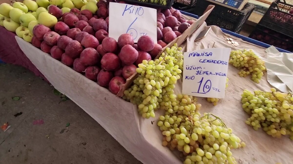 Цены на рынке в Кушадасы. Осень 2022