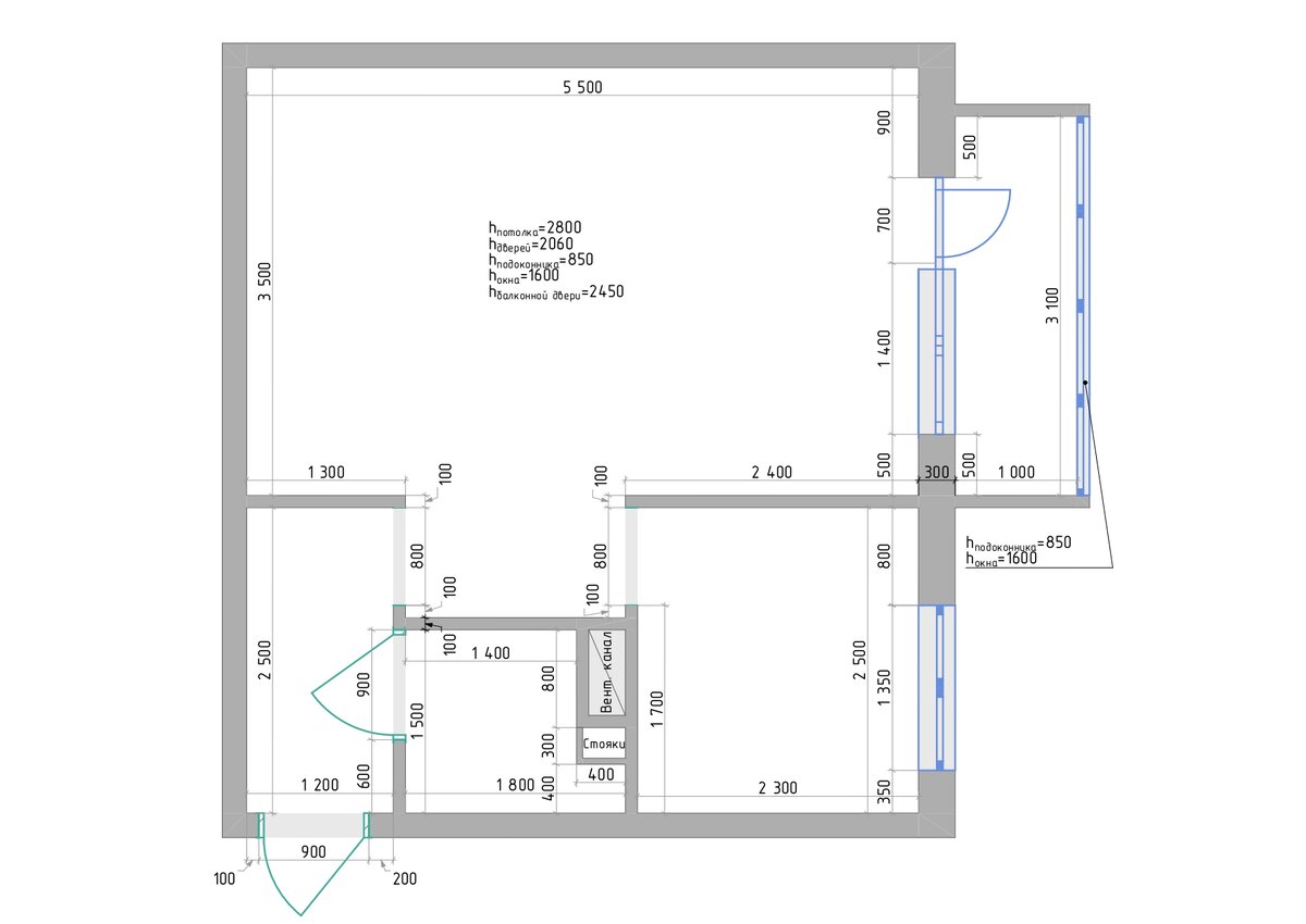 Обмерный план