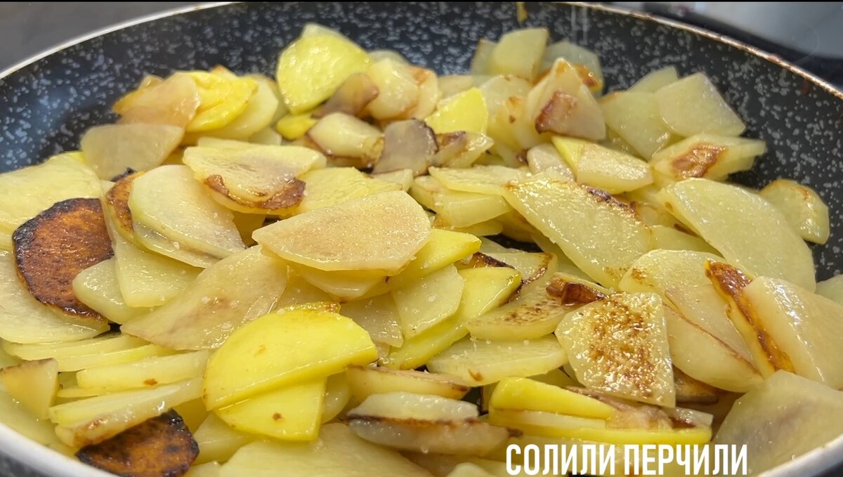 Картофельно-мясная запеканка на сковороде! Питательный ужин.