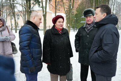    Губернатор Андрей Воробьев в Центральном парке культуры и отдыха в Пушкине © Сергей Хакимов, «Подмосковье Сегодня»