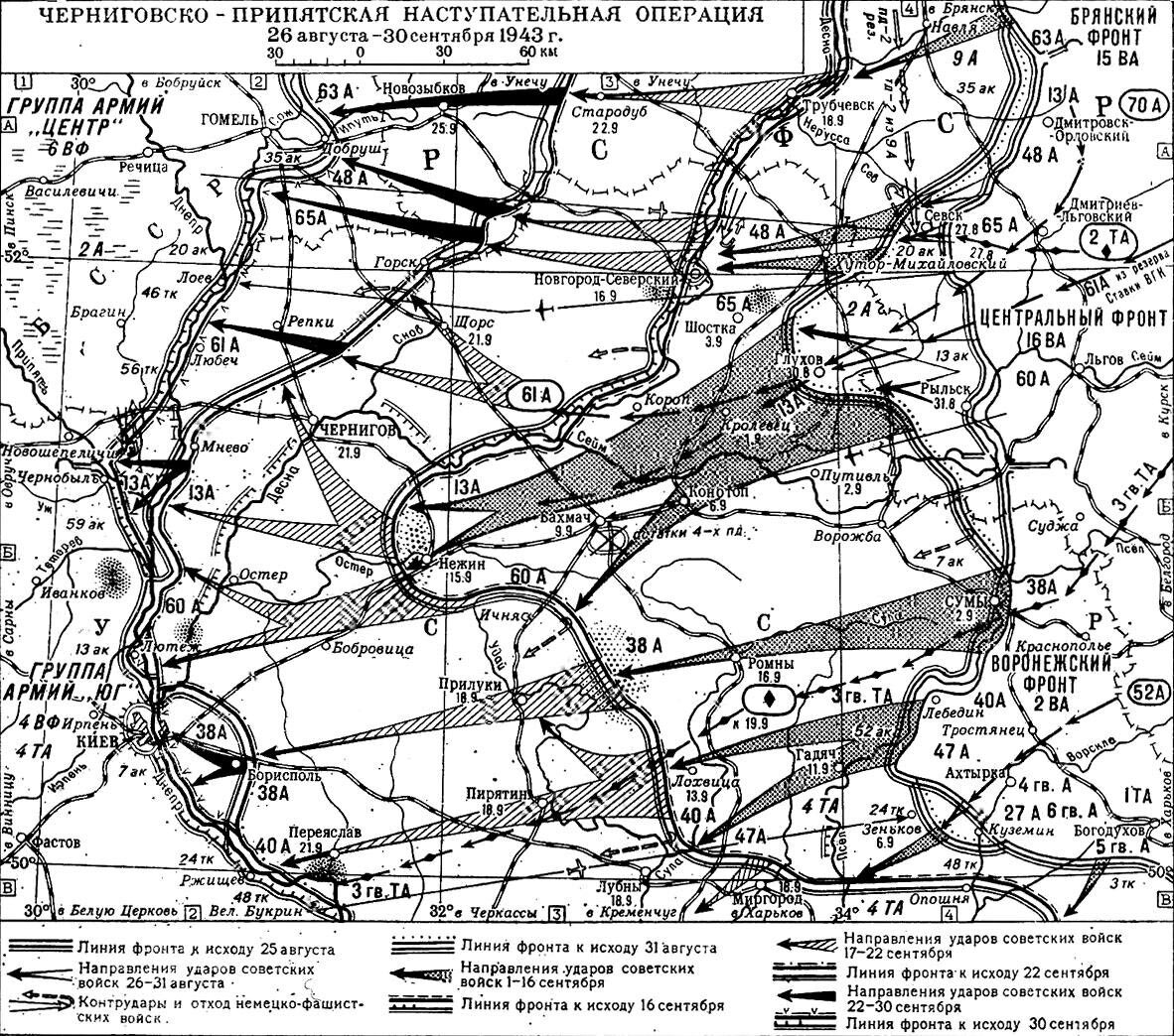 Киевская операция 1943 карта