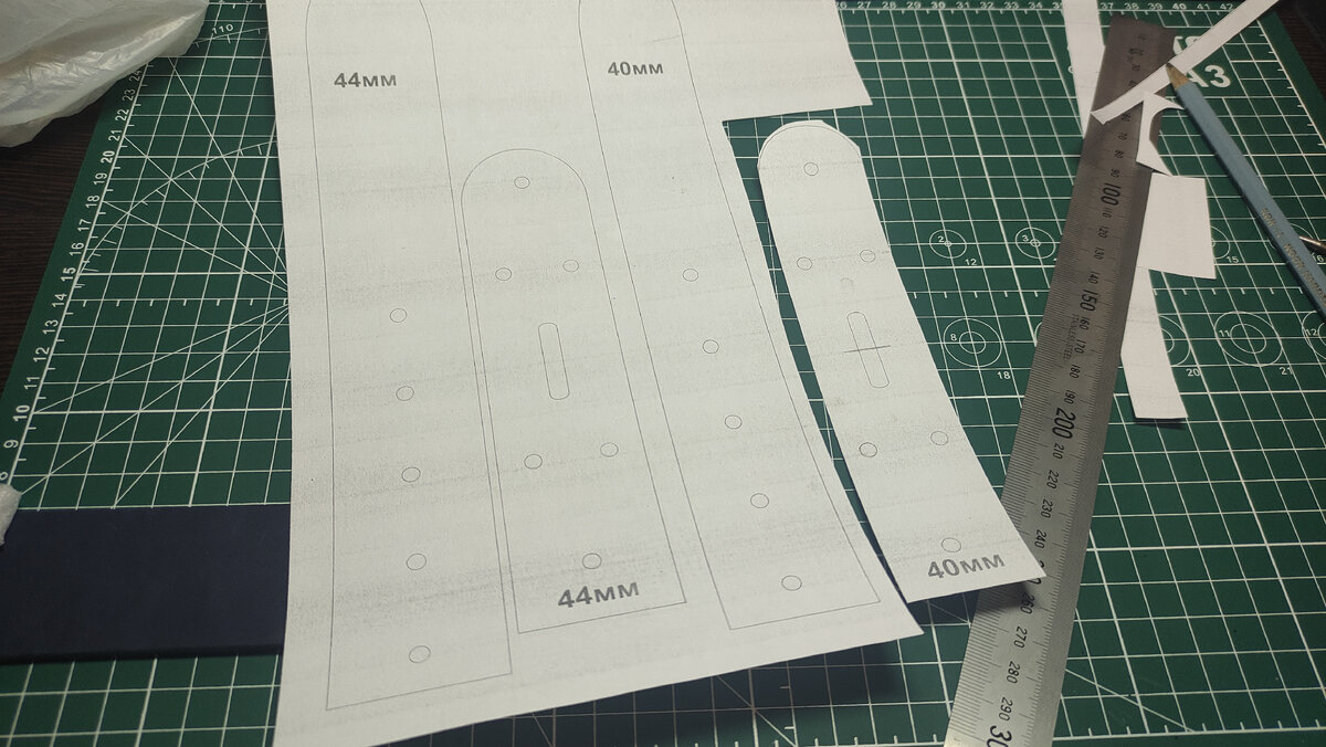 Выкройка для ремня шириной 40 мм, нашел в сети