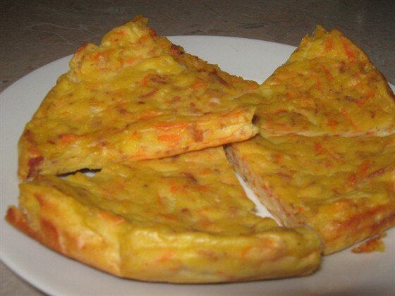    Запеканка с морковью и ветчиной