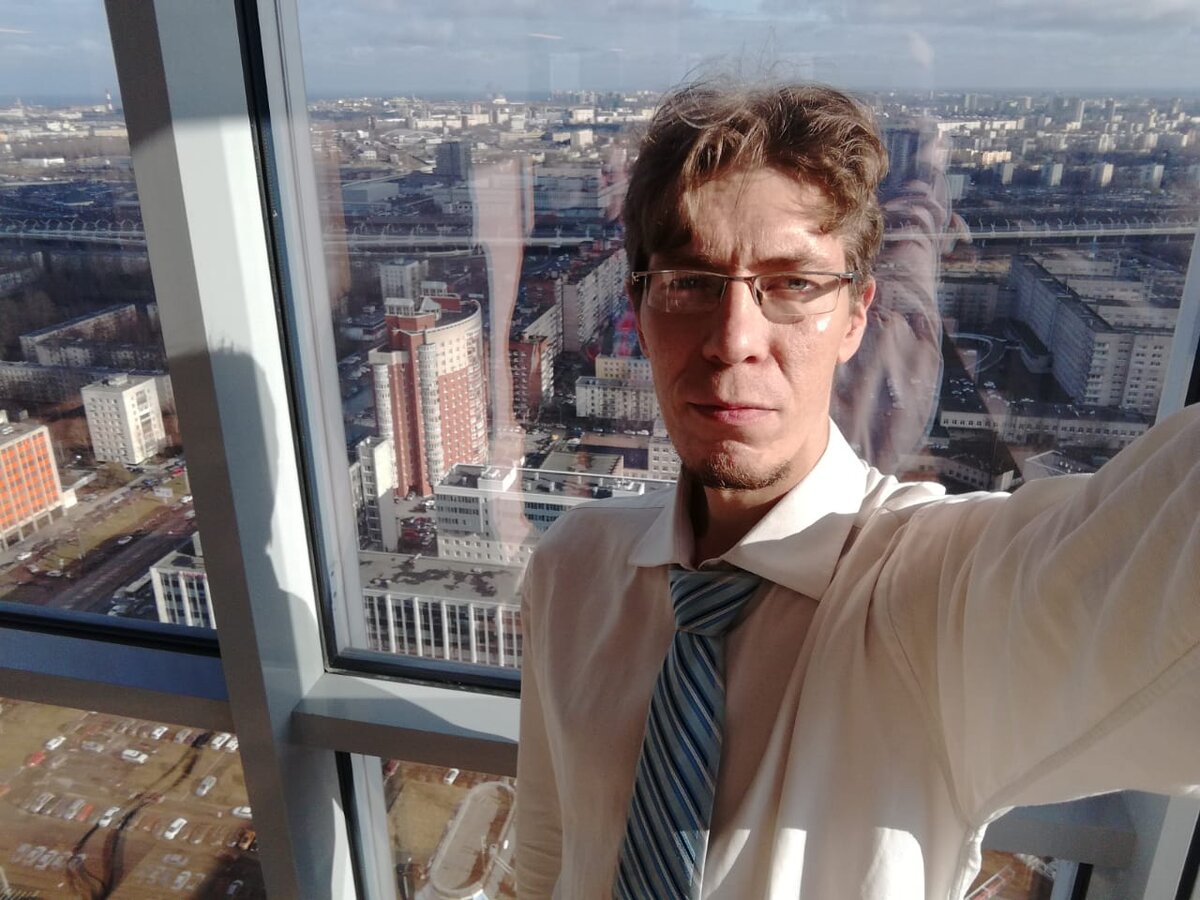 Это мое селфи с 39 этажа во время банкета.