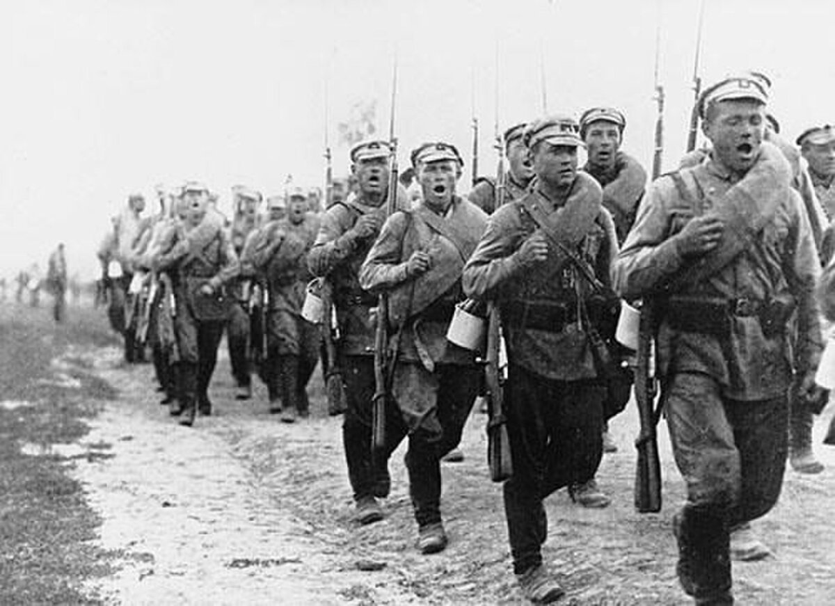 Бойцы красной армии 1918