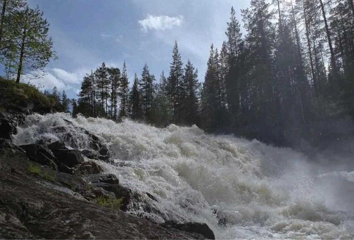 Водопад Куми Карелия