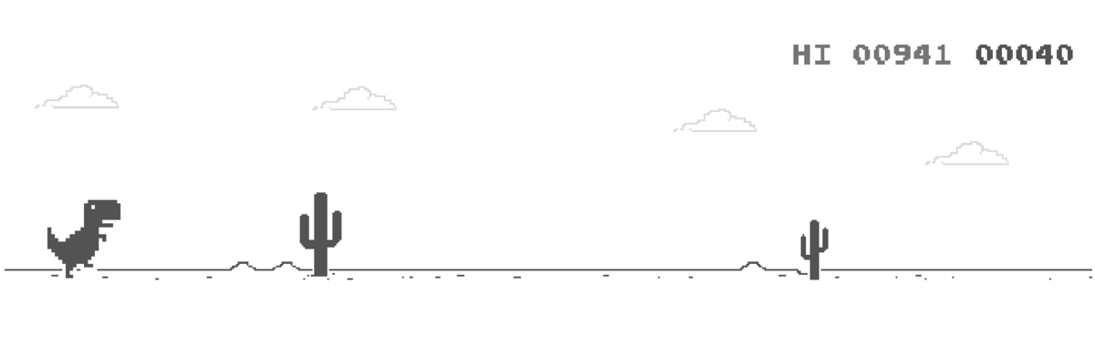 Игра "Динозаврик" в Google Chrome