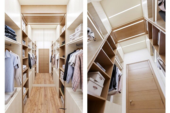 Гардеробная в скандинавском стиле