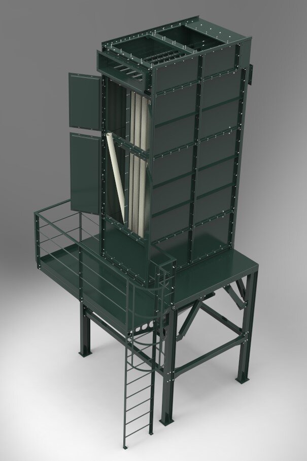 Замена фильтровальных рукавов сбоку