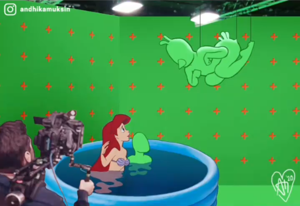 Съёмочная площадка мультфильма "Русалочка".