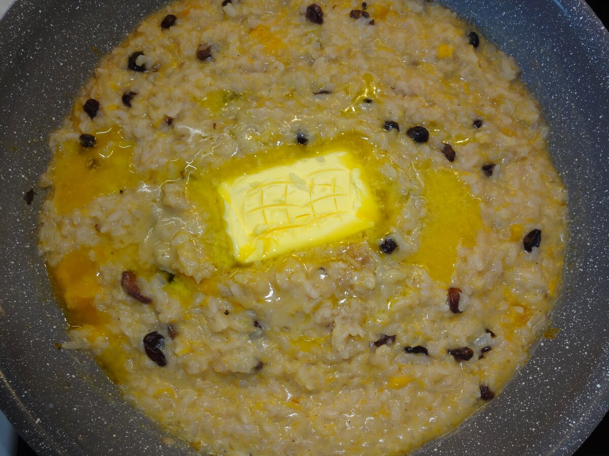 Рисовая каша с тыквой на завтрак