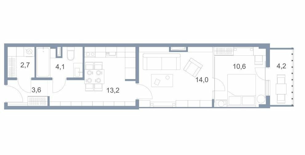 Квартира с современной планировкой