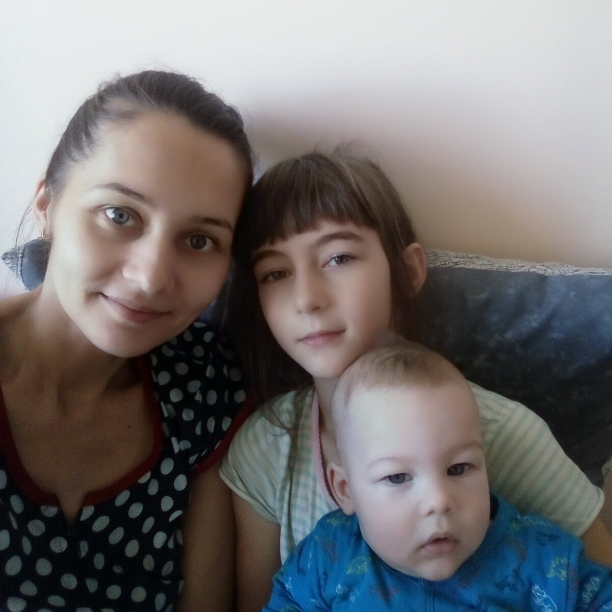 Я и мои дети, Майя и Лука.