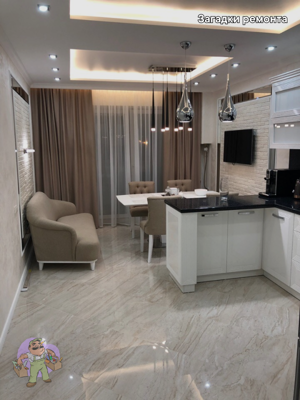 Гостинная в еврооднушке (фото vk.com)