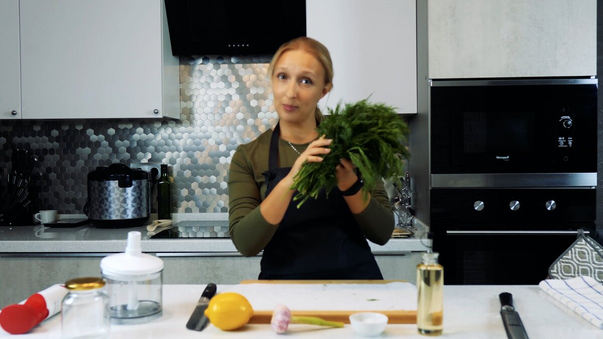 Рецепт соуса из укропа с чесноком; Фото автора статьи;