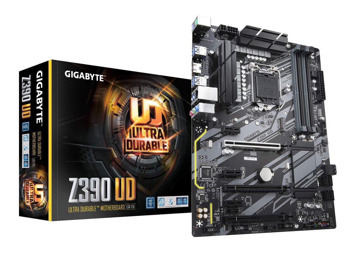 Материнская плата была взята от компании Gigabyte модель: gigabyte z390 ud rev. 1.0 цена 6929р.
