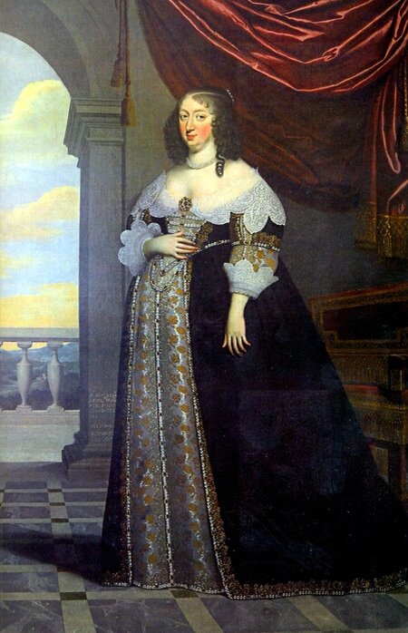 Ш. Бобрен.Портрет Анны Австрийской, королевы Франции и Наварры (1601–1666), жены Людовика XIII и матери Людовика XIV. Частная коллекция