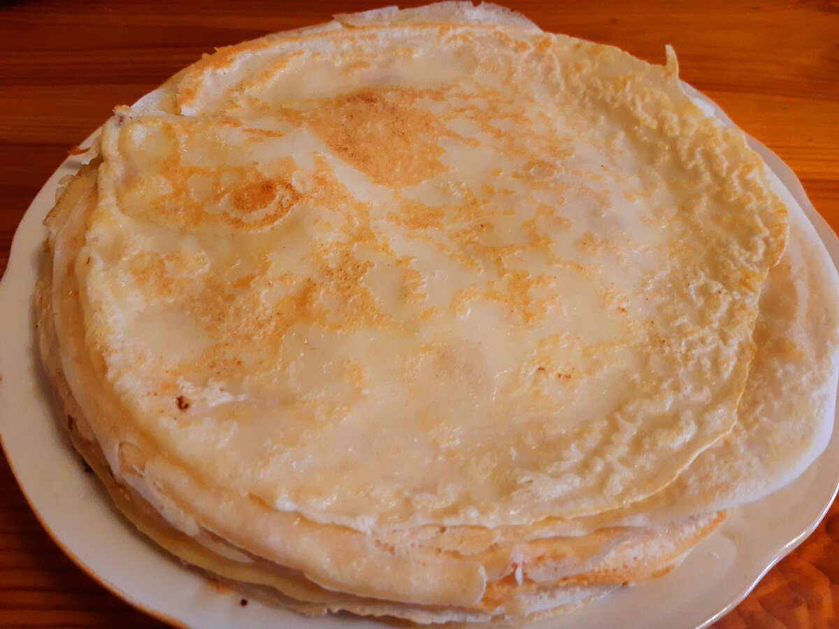 Тонкие блины готовы(фото автора)