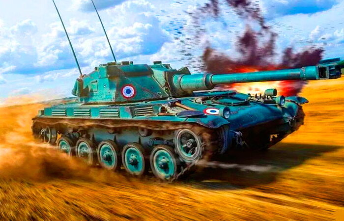 AMX ELC bis — легкий французский танк V уровня. Мелкий, быстрый, с башней неполного вращения, Елка приковывает к себе внимание.