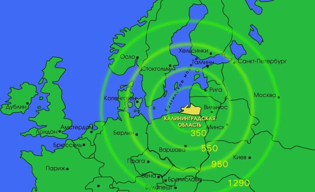 Карта европейской части россии калининград