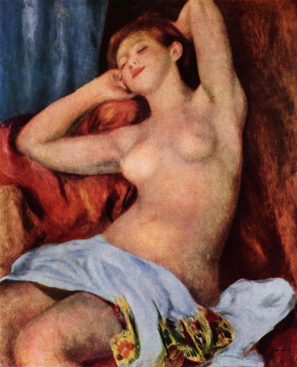 Спящая купальщица Пьер Огюст Ренуар
Живопись, 1897, 81×65 см