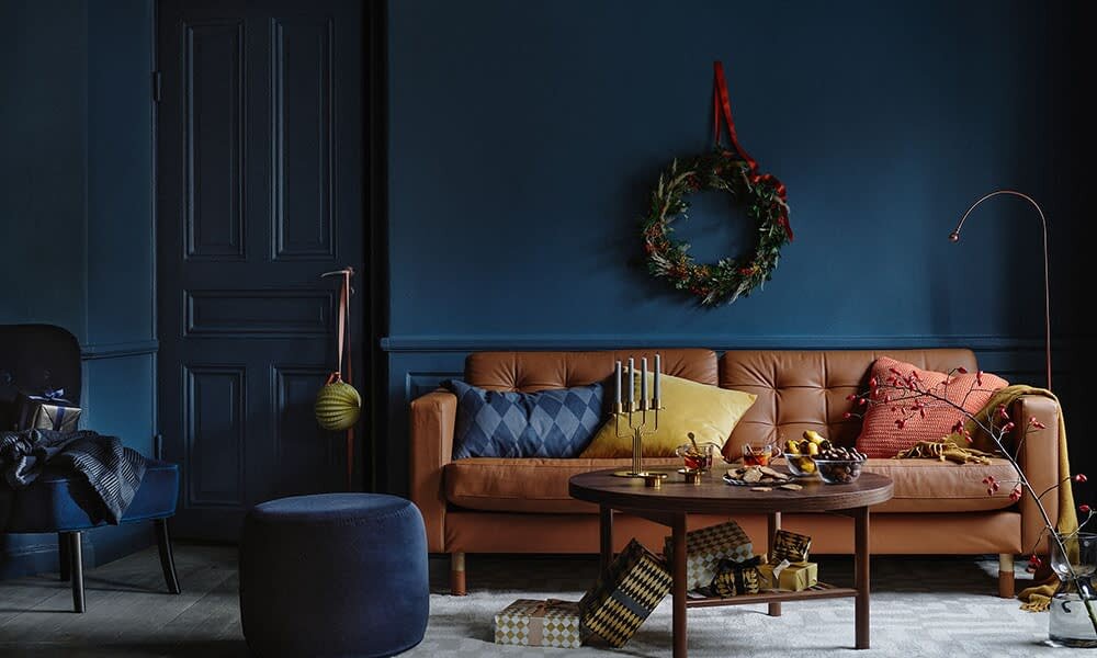 Глубокий синий в интерьере дома
