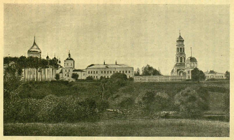 Источник: Виноградов, Николай Петрович.  Вознесенская Давидова пустынь  Серпуховского уезда Московской губернии : крат. ист. очерк с рис. : к  400-летию ее существования (1515-1915 гг.) / [диакон Н. П. Виноградов]. -  М. : Рус. печатня (Б. В. Назаревский), 1915.