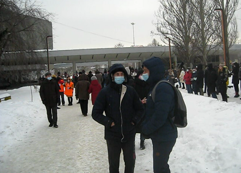 Место сбора участников протеста. Фото автора.