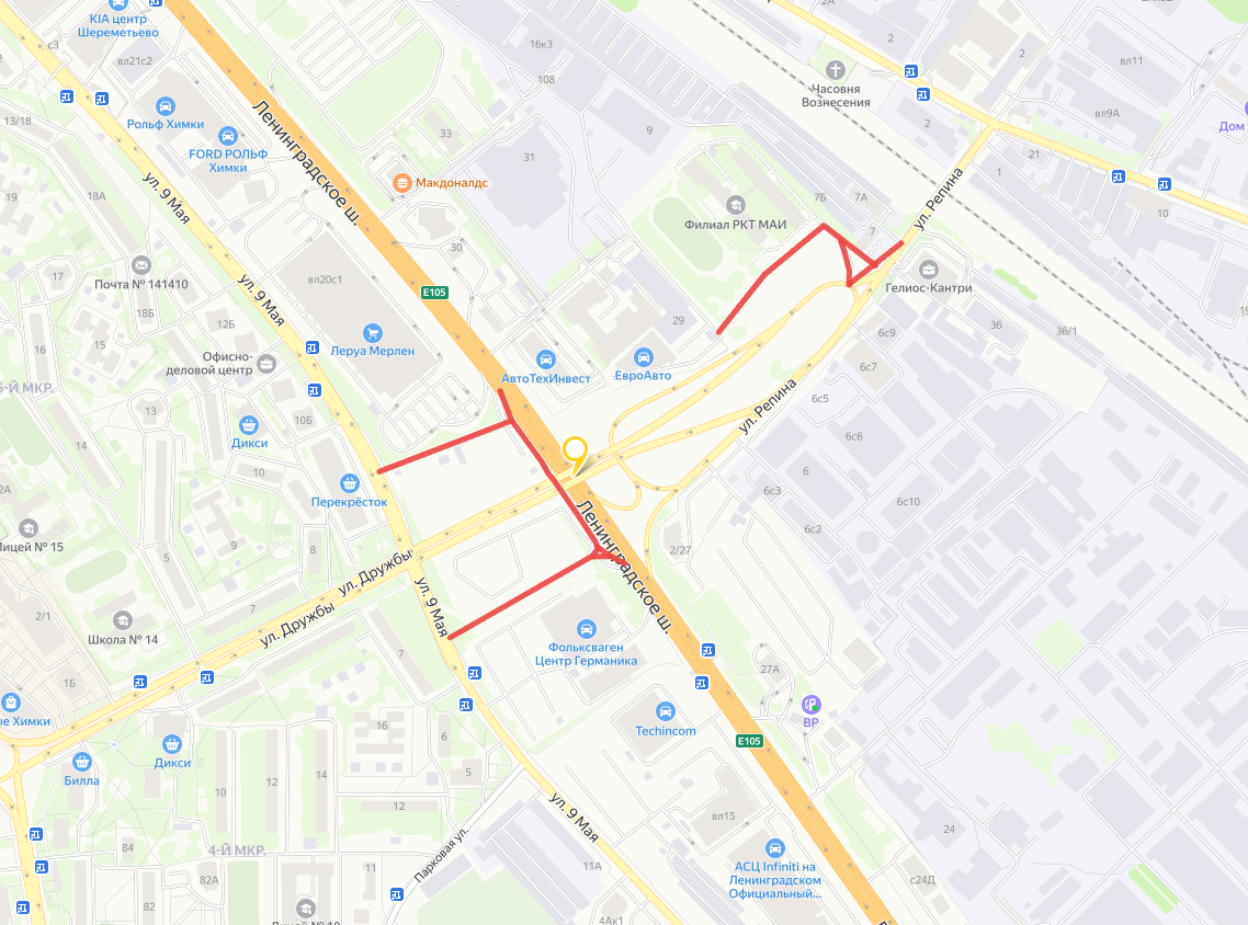 Репинская развязка в Химках. Основную эстакаду построили, теперь будут доделывать.