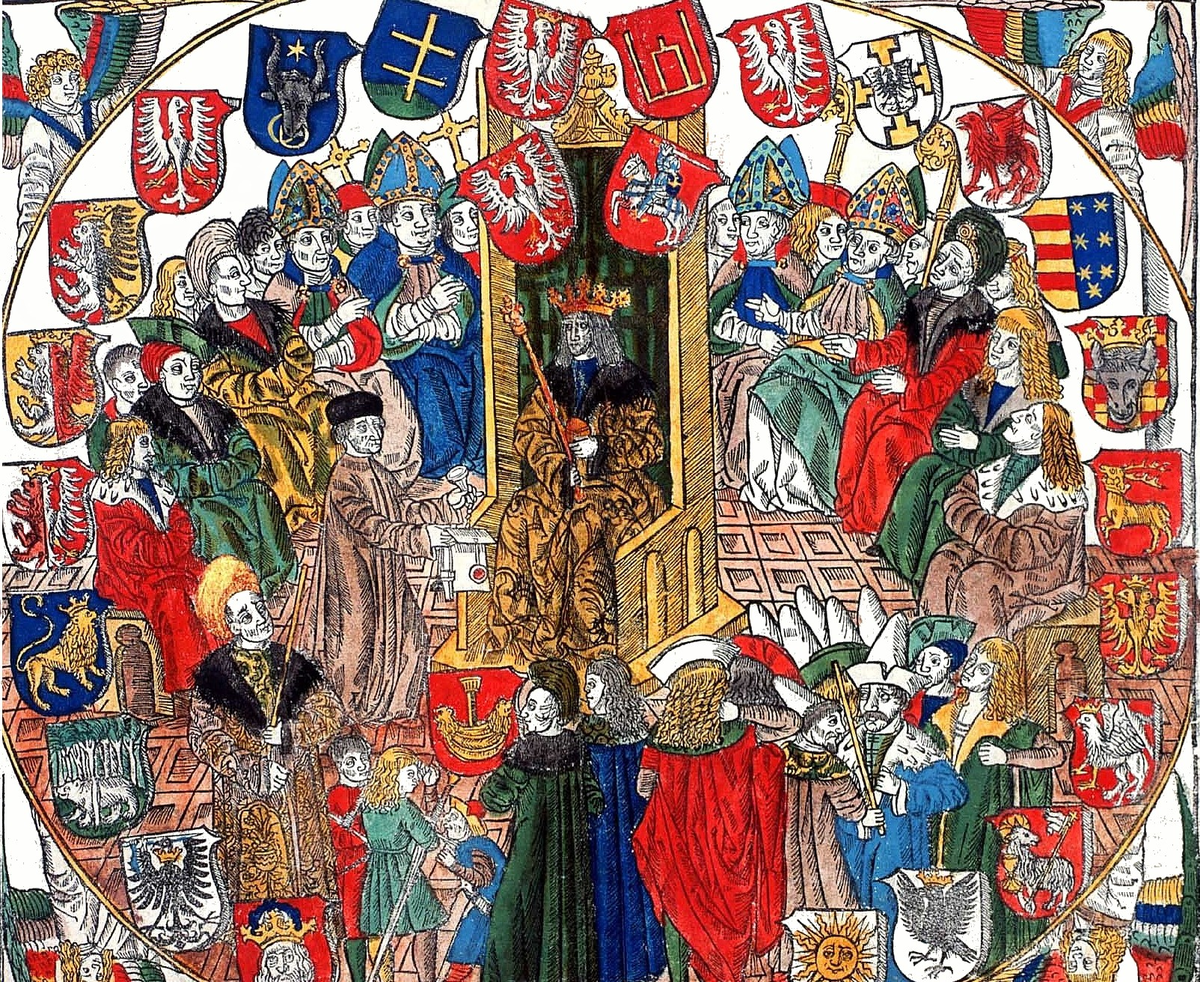 Кревская уния 1385. Городельская уния 1413. Кревская уния картина.