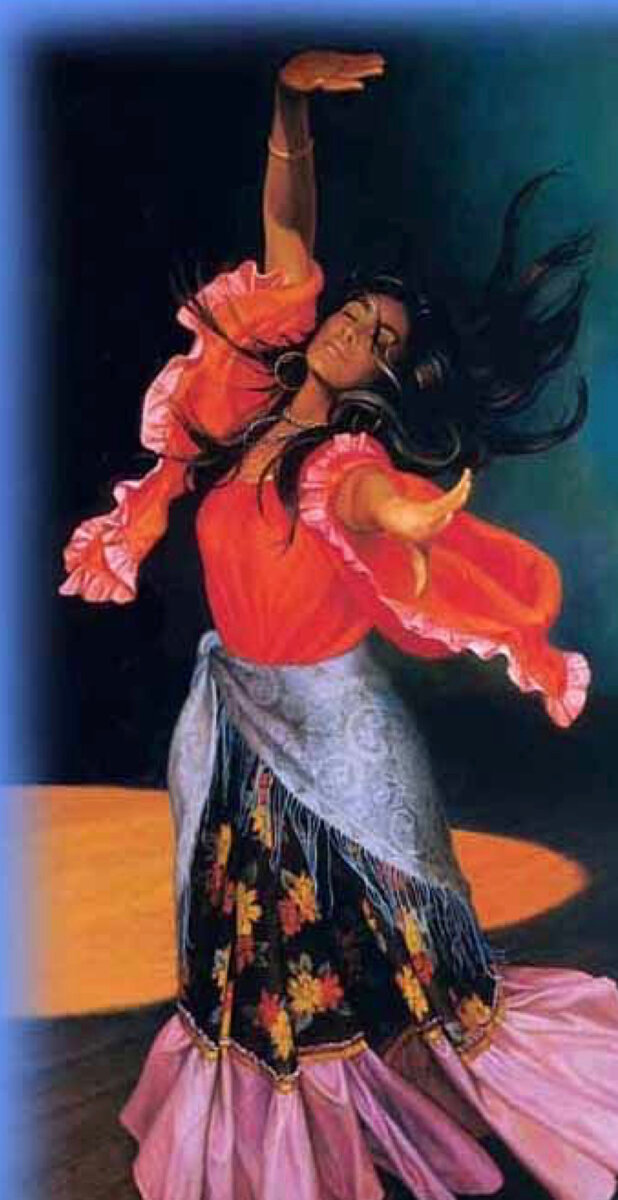 Картина цыганка танцует