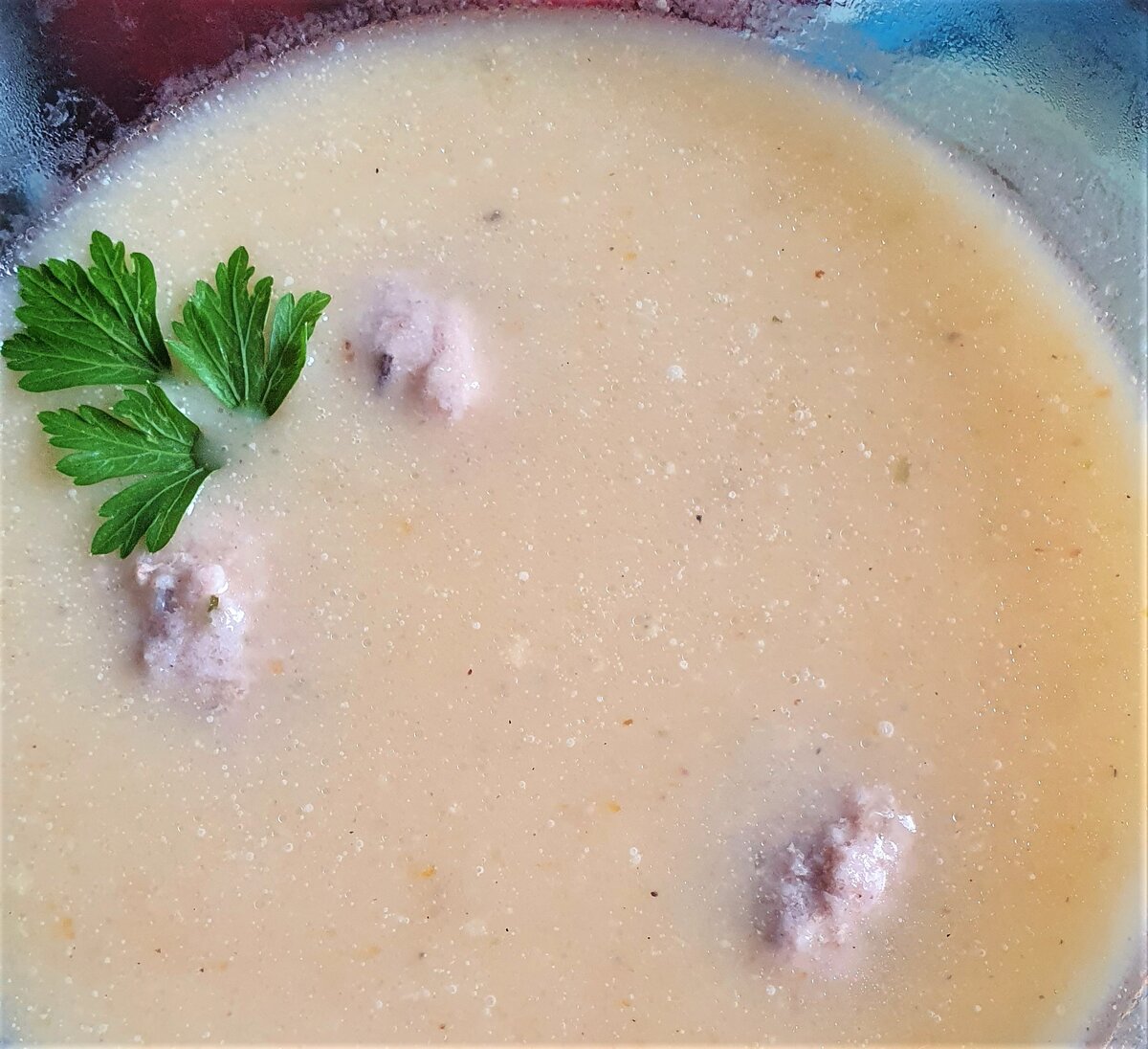 Крем-суп с фрикадельками