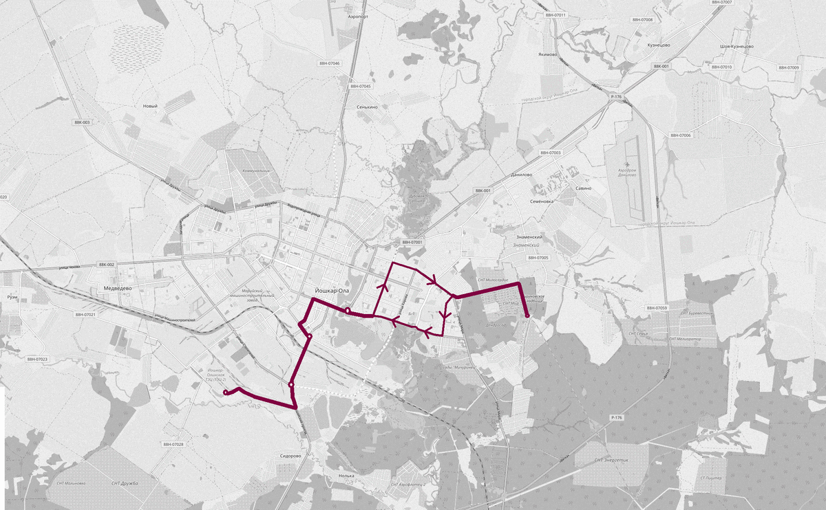 Автобусный маршрут №15А. Разработка Поспехова И.А., 2020 г.